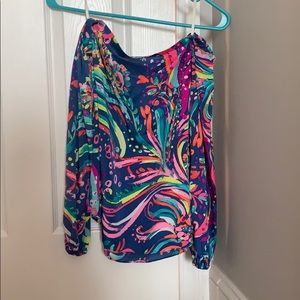 Lily Pulitzer off the shoulder blouse